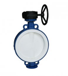 PTFE lbutterfly valves to be inserted between flanges Wafer and LUG type